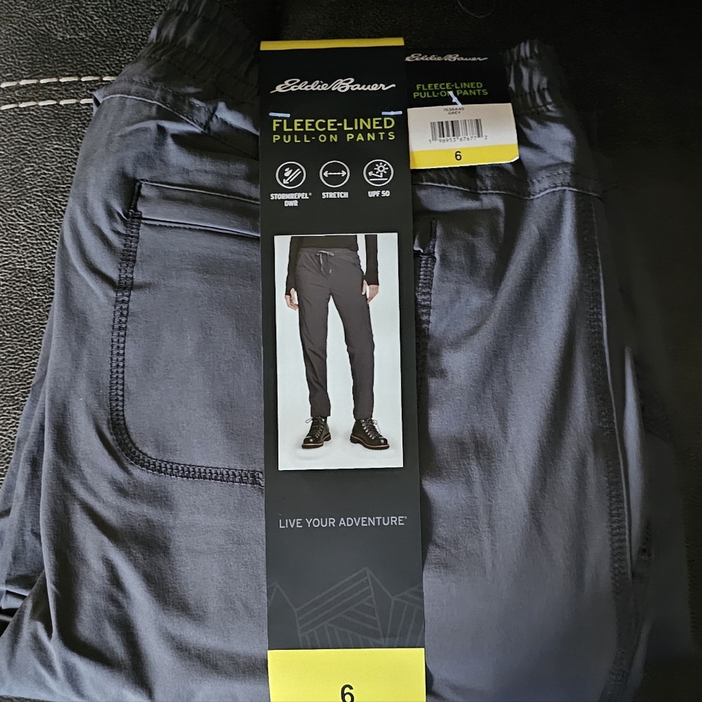 Fleece-lined pull-on pants